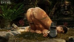 3d blendguardian brown_hair captured captured_heroine female female_focus lara_croft lara_croft_(survivor) prisoner tagme tomb_raider tomb_raider_(survivor)