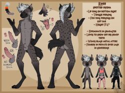 1boy 2017 animal_genitalia animal_penis anthro balls brown_fur canine earrings erection fur furry hair humanoid_penis hyena information kapu-official male male_only mammal model_sheet nude penis piercing piercings red_eyes ryff sheath solo tongue tongue_piercing