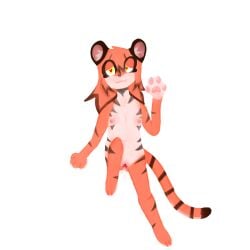 <3_eyes 1girls after_sex after_vaginal anthro anthro_female anthro_only anthro_solo cub cum cum_in_pussy cum_inside female female_cub female_only flat_chest fur furry furry_female furry_only guronyan heart-shaped_pupils khani_(guronyan) leg_up small_breasts solo solo_anthro solo_female tiger tiger_ears tiger_girl tiger_stripes tiger_tail young young_anthro young_female