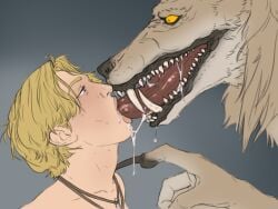 emily_linette extreme_french_kiss french_kiss garou_(world_of_darkness) hunter_the_parenting hunter_the_parenting_(series) kissing lesbian matilda_wilde tagme throat_penetration trans_woman transfem werecanid werecanine werecreature werewolf werewolf_the_apocalypse wystanblack