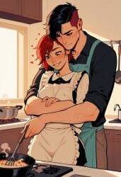 ai_generated arcane arcane_vi domestication lesbian_conversion lesbian_with_male male muscular muscular_male orientation_play romantic straight vi