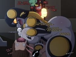 absurd_res alien alien_humanoid anthro arburian_pelarota ass ben_10 ben_tennyson big_breasts big_butt black_hair blush breasts brown_hair cannonbolt cartoon_network chaquetrix claws duo female group hair hi_res huge_breasts huge_thighs humanoid interspecies japy7u7 kevin_levin male male/female mammal multicolored_body multicolored_eyes not_furry nude orange_eyes red_body size_difference teeth thick_thighs white_body white_skin wide_hips yellow_eyes