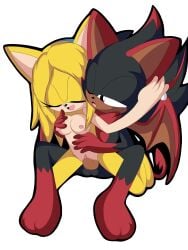 1boy 1girls black_arms_(sonic) closed_eyes demon demon_tail demon_wings fan_character female grabbing_breast grabbing_breast_during_sex grabbing_breasts grabbing_breasts_from_behind j_nsfw looking_pleasured male maria_robotnik maria_the_hedgehog purple_eyes sonic_(series) sonic_fan_characters sonic_oc sonic_the_hedgehog_(series) tagme two_tone_body