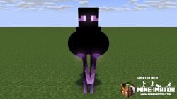 animated animation big_ass big_breasts black_skin bouncing_breasts breast_expansion digestion endergirl enderman enderwoman fast_digestion female female_pred looking_at_viewer mine-imator minecraft mojang no_sound same_size_vore shaking shaking_breasts tagme taller_female taller_girl touching_own_belly video vore vore_belly