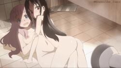 animated ass black_hair blonde_hair blue_eyes breasts damnshe_thicc fujiwara_chika hayasaka_ai kaguya-sama_wa_kokurasetai_~tensai-tachi_no_renai_zunousen~ multiple_girls nipples nude nude_female pink_hair red_eyes shinomiya_kaguya shower sound tagme third-party_edit video wet