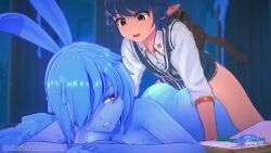 anal anna_anon arkihamatnight bunny_girl ravennanyaghty raytracingva slime_girl tagme video