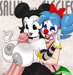 2025 5_fingers aeolus06 arm_stockings assisted_paizuri big_breasts big_penis breast_grab clown clown_girl giggles_the_slutty_clown huge_breasts huge_cock lipstick_on_penis male male/female offscreen_male paizuri partial_male sally_mcboing threesome white_skin