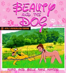 beauty_and_the_beast belle breasts crossover disney disney_princess everfire goodcomix.tk mickey_mouse_shorts nipples nude nude_female pluto