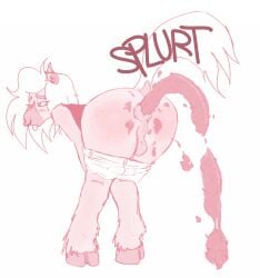 anthro anus ass balls blush bodily_fluids bottomwear bottomwear_down clothed clothing denim denim_bottomwear denim_clothing denim_shorts diarrhea ear_piercing ear_ring equid equine facial_piercing feces feces_on_body feces_on_butt fur genitals hair hi_res hooves horse leaning_on_self male mammal monochrome narrowed_eyes nonbinary_(lore) nose_piercing nose_ring open_mouth oversheep partially_clothed perineum piercing pooping_on_floor raised_tail ring_piercing scat scatplay shirt shorts shorts_down simple_background solo sound_effects sweat sweaty_butt tail text tongue tongue_out topwear