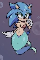 1girls 2024 2:3 5_fingers air_bubble alternate_species anthro black_nose blue_hair breasts broth_nsfw bubble cleavage clothed clothing eulipotyphlan eyelashes female fin fingers fish_tail gloves green_eyes hair handwear hedgehog legless mammal marine medium_breasts merfolk mermaid_tail mermaidification mouth_closed mtf_crossgender navel rule_63 sega solo sonic_(series) sonic_the_hedgehog sonic_the_hedgehog_(series) sonique_the_hedgehog split_form standing tail tail_fin teal_body underwater water white_clothing white_gloves white_handwear