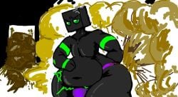 belly belly_gurgle clogged_toilet deelikedeez_(artist) drawpile drawpile_(artwork) eli_the_enderman_(deelikedeez) enderman fart fart_cloud fart_everywhere hyper_fart hyper_farting hyper_scat hyperscat scat toilet toilet_use tongs unknown_artist