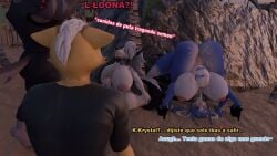 big_ass big_breasts big_penis breasts bubble_butt cleavage female furry helluva_boss huge_ass huge_breasts huge_cock krystal loona_(helluva_boss) nipples notsafeforgek penis star_fox tagme thick_thighs wide_hips