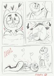 1boy 1girls ass big_breasts breasts cartoon_network cleavage female female fur furry garabatoz gumball_watterson incest male nicole_watterson penis tail tawog the_amazing_world_of_gumball
