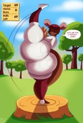 1girls anthro ass baseball_uniform big_ass bottom_heavy bubble_butt clothing dat_ass dialogue fat_ass female female_only furry furry_only huge_ass kanga kangaroo large_ass leg_up literature looking_at_viewer mackdazzle massive_ass milf mother outdoors png public_domain solo tail talking_to_viewer text thick_ass thick_thighs thunder_thighs wide_hips winnie_the_pooh_(franchise)