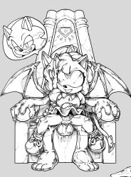 1boy 1girls black_arms_(sonic) classic_amy_rose demon demon_tail demon_wings enjoying female male noahdoesart panties panties_removed penis_in_pussy petrification petrified riding sonic_(series) sonic_the_hedgehog_(series) statue tagme throne throne_sex