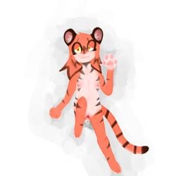 <3_eyes 1girls after_sex after_vaginal anthro anthro_female anthro_only anthro_solo cub cum cum_in_pussy cum_inside female female_cub female_only flat_chest fur furry furry_female furry_only guronyan heart-shaped_pupils khani_(guronyan) leg_up on_bed small_breasts solo solo_anthro solo_female stripes tiger tiger_ears tiger_girl young young_anthro young_female