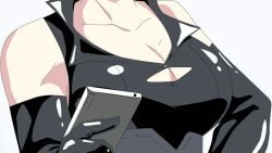 breasts breasts female female_only gloves phone pk2