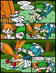 2girls comic cosmo_the_seedrian english_text galaxina_the_seedrian incest multiple_girls older_sister sega sex signature sisters sonic_(series) sonic_the_hedgehog_(series) sonic_x tails text xierra099 younger_sister