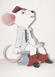 1boy anthro dreiker erection male male_only mammal mike_(sing) mouse penis rodent sing_(movie) solo suit tagme