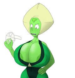 5h4m3l355 big_breasts breasts expansion gem_(species) green_skin huge_breasts peridot_(steven_universe) steven_universe