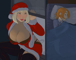 1boy 1futa 2d 2d_(artwork) 2koma a_christmas_felony age_difference aka6 ass bed bed_sheet black_thong blonde_futa blonde_hair blonde_hair_futa blue_eyes bob_cut boots breasts busty chin_length_hair christmas cleavage cock_in_sock color comic digital_drawing_(artwork) digital_media_(artwork) femdom futa_on_male futa_with_male futanari ginger_femboy ginger_hair henrietta_(aka6) huge_breasts intersex large_breasts large_penis light-skinned_futanari light-skinned_male lipstick lying_on_bed older_futa_and_younger_male open_window orange_hair orange_hair_femboy orange_hair_male original original_character penis pink_lipstick platinum_blonde_hair santa_claus_(cosplay) santa_costume santa_hat seductive_eyes seductive_look seductive_smile short_hair sleeping sleeping_femboy sleeping_male sneaking snow thighhighs thong voluptuous window