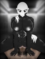 1boy 1girls abs big_ass big_breasts black_skin kosman scp scp-029 scp_foundation thick_thighs white_skin