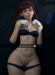 1girls 3d 3d_(artwork) artist_name asian bare_midriff bedroom blender blender_(software) blender_cycles blizzard_entertainment blue_bra blue_panties bra brown_eyes brown_hair cellphone d.va eyelashes eyeliner eyeshadow facial_markings female female_only fringe geckoscave gloves hana_song korean labia long_hair looking_at_viewer navel on_bed overwatch overwatch_2 pale-skinned_female pale_skin panties panties_down paw_pose petite petplay phone phone_camera pussy roleplay seductive_eyes seductive_look shaved_crotch shaved_pussy shiny shiny_skin slim small_breasts snapchat solo strapless_bra teenager thick_thighs thighs thighs_together underwear underwear_only wet wet_body wet_skin