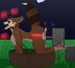 anal_sex anthro boat female furry furry_female hoodwink_(dota) minecraft_background minecraft_sheep_fucker_machine piston_(minecraft) squirrel