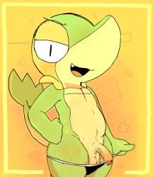 anthro boy furry game_freak male nintendo pokemon pokemon_(species) sex snivy solo tagme watermelon_(artist)