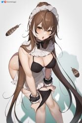 1girls breasts brown_eyes brown_hair female greatodoggo hololive hololive_english hololive_english_-council- hololive_english_-promise- large_breasts light-skinned_female light_skin long_hair maid maid_headdress nanashi_mumei virtual_youtuber