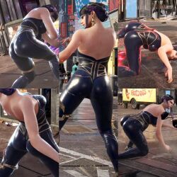 3d big_ass bubble_butt female female_only latex namco official_alternate_costume official_art tekken tekken_8 tight_clothing zafina_(tekken)