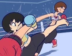 boxing boxing_gloves boxing_match boxing_ring disney female female_focus female_only helen_parr human jucika kicking kicking_face netto-painter pixar punching_face pusztai_pál superheroine superpowers the_incredibles