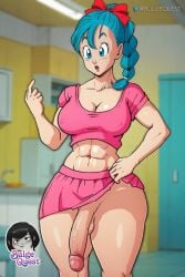 abs ai_assisted ai_generated aqua_hair aquamarine_hair astonished athletic_futanari belly big_breasts blue_body blue_eyes blue_hair bow braid bulge_quest bulma_(dragon_ball) bulma_briefs dickgirl dickgirl_only dragon_ball dragon_ball_z erect_nipples futa_only futanari gynomorph hair_ribbon huge_breasts huge_cock legs light-skinned_futanari light_skin long_penis looking_away mostly_clothed muscle_slut muscular_female muscular_futanari partially_clothed partially_nude pink_clothing shemale skirt skirt_pull skirt_up suggestive_pose surprised surprised_expression teenage_bulma testicles toned toned_female veiny_penis visible_nipples wide_hips