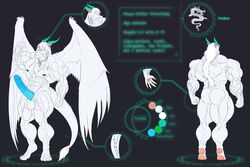 angel_dragon anthro big_penis centaurus dragon erection hyper hyper_muscles male male_only muscular penis sckhar solo steroids