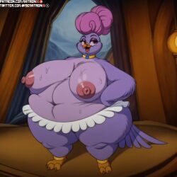 1girls 4k ai_generated an_american_tail anthro areola areolae avian bbw belly belly_button big_belly bird don_bluth fat feathers female highres hips huge_belly large_breasts massive_thighs matronai_(artist) navel nipples obese obese_anthro obese_female overweight overweight_anthro overweight_female patreon patreon_username pigeon pinup ssbbw stable_diffusion sweat sweating thick thick_thighs twitter_username wide_hips