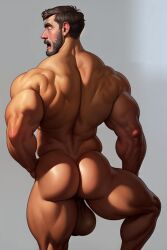 abs ai_generated arms back_view balls ballsack beard bearded belly big_balls chest dad dadbod daddy expansion gigantic hairy heavy human hyper kink legs male male_only masculine massive mature muscles muscular muscular_ass muscular_back muscular_male nude pecs penis stomach testicles thighs