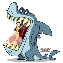 1animal 1female asian_female cartoon cartoon_network emma_(tdi) fang_(total_drama_island) female feral naked_female phillipthe2 sea_creature shark the_ridonculous_race total_drama:_revenge_of_the_island total_drama_(series) total_drama_island unclothed vore vore_sex white_background