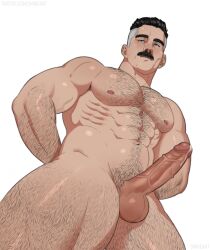 1boy 2022 balls bara bara_tits barazoku big_balls big_penis body_hair completely_nude completely_nude_male daddy dilf erection facial_hair gay hairy hairy_arms hairy_chest hairy_male hard_on invincible invincible_(comics) invincible_(tv_series) leg_hair male male_focus male_nipples male_only male_pubic_hair manly mature_male moustache muscular_male nipples nolan_grayson nude omni-man penis precum precum_drip smikeart solo solo_male yaoi