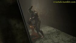 3d all_the_way_to_the_base animated balls balls_deep cum_in_mouth deepthroat fellatio female hand_on_head head_grab irrumatio male monster no_sound oral rrostek scary source_filmmaker straight tagme video