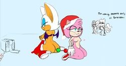 amy_rose anal anal_beads ass breasts christmas elbow_gloves female garbledina gloves high_heels nipple rouge_the_bat santa_hat sonic_(series)