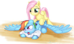 ahe_gao anal cutie_mark equine female fluttershy_(mlp) friendship_is_magic hair horse looking_pleasured mammal multicolored_hair my_little_pony open_mouth pillow pony rainbow_dash_(mlp) rainbow_hair sex stillwaterspony straight_hair wing_boner wings