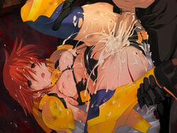 1girls blood breasts broken_rape_victim bukkake censored cum cum_inside empty_eyes game_cg leila_grecny orion orion_(orionproject) penis rance_(series) rape red_eyes red_hair sengoku_rance sex spread_legs stockings thighhighs upside-down vaginal_blood vaginal_penetration virgin virginal_blood