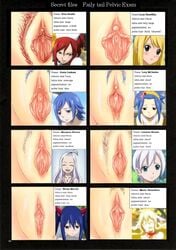 6+girls 8girls blonde_hair blue_eyes blue_hair brown_eyes character_profile character_sheet chart clitoris closed_eyes cosine erza_scarlet fairy_tail female female_only hair_ornament hairless_pussy juvia_lockser levy_mcgarden lisanna_strauss long_hair lucy_heartfilia mavis_vermilion measurements mirajane_strauss multiple_girls necklace pubic_hair pussy pussy_chart red_hair short_hair stats uncensored vagina wendy_marvell white_hair