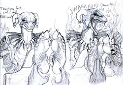 argonian bethesda_softworks feet feet_tickling fetish foot_fetish scalie sketch the_elder_scrolls tickling toe_claws