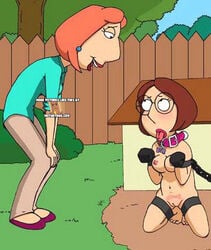 bdsm bondage chain collar darkstar family_guy female female_only human incest lois_griffin meg_griffin multiple_females multiple_girls petgirl petplay red_lipstick tagme