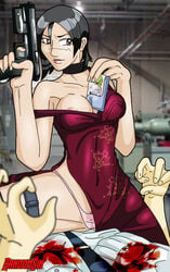 1girls ada_wong ada_wong_(caroline_ribeiro) asian capcom death male_death randomsin resident_evil resident_evil_4 tagme thong