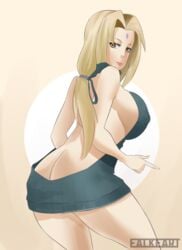 1girls ass blonde blonde_hair breasts covered_breasts falkeart female female_only high_resolution hips large_breasts legs long_hair meme naruto naruto_shippuden sideboob solo sweater thighs tied_hair tsunade virgin_killer_sweater yellow_eyes