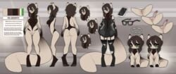 anthro balls breasts canine chibi clothed clothing dickgirl erection eyewear female futanari glasses herm humanoid_penis intersex mammal model_sheet multiple_images nipples nude penis pussy smile solo standing teil wide_hips