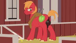 1boy animated balls big_macintosh_(mlp) equine friendship_is_magic gay horse male male_only mammal musk_clouds musky_balls my_little_pony sidekick solo solo_male sweat