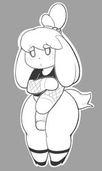 aintsmart animal_crossing canine clothed clothing crossdressing digby_(animal_crossing) femboy girly male mammal nintendo penis solo video_games